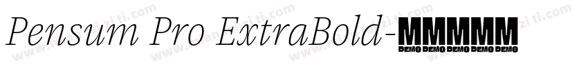 Pensum Pro ExtraBold字体转换